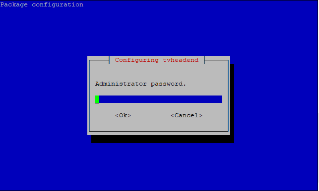 choix du password pendant le setup