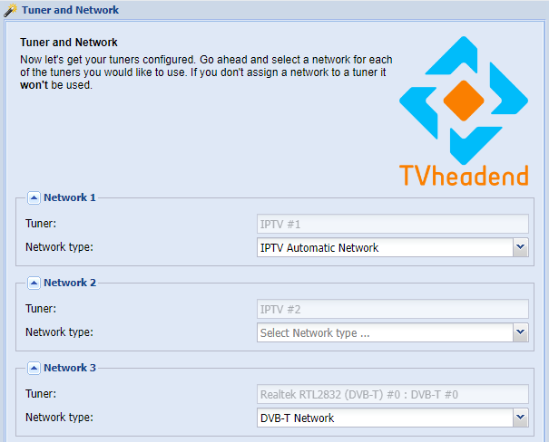 écran sources wizard tvheadend
