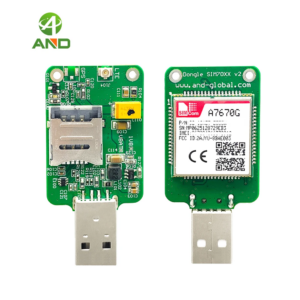 Vue de face et de dos du dongle USB a7670g
